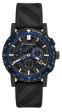 Burberry BU9806 The City Chronograph Men's Watch – Black Dial & Black Rubber Strap