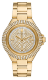 Michael Kors MK1067 Camille Three-Hand Quartz Women's Watch – Gold Dial & Gold Steel Strap with Crystals