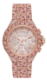 Michael Kors MK7272 Camille Chronograph Quartz Women's Watch – Mother of Pearl Dial & Rose Gold Steel Strap