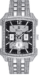 Bulova 98C108 Crystal Collection Men's Watch – Black Dial & Silver Steel Bracelet