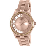 Marc Jacobs Henry Transparent Rose Gold Dial Rose Gold Steel Strap Watch for Women - MBM3339