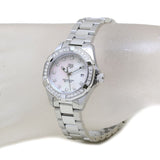 Tag Heuer Aquaracer Diamonds Women's Watch WBD1415.BA0741 – Mother of Pearl White Dial with Silver Steel Strap