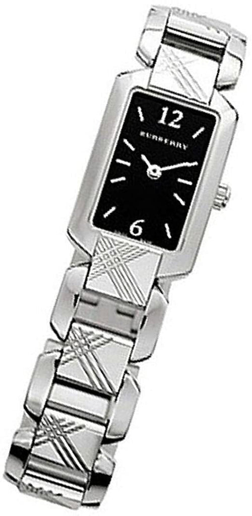 Burberry Signature Quartz Black Dial Silver Steel Strap Watch for Women - BU4210