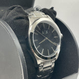 Armani Exchange Nico AX2320 Men's Analog Watch – Black Dial with Silver Stainless Steel Strap