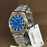 Citizen Tsuyosa NJ0151-88L Men's Automatic Watch – Dark Blue Dial with Silver Steel Strap