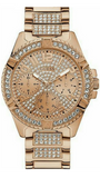 Guess W0799G3 Frontier Chronograph Men’s Watch – Rose Gold Dial & Rose Gold Steel Strap with Crystals