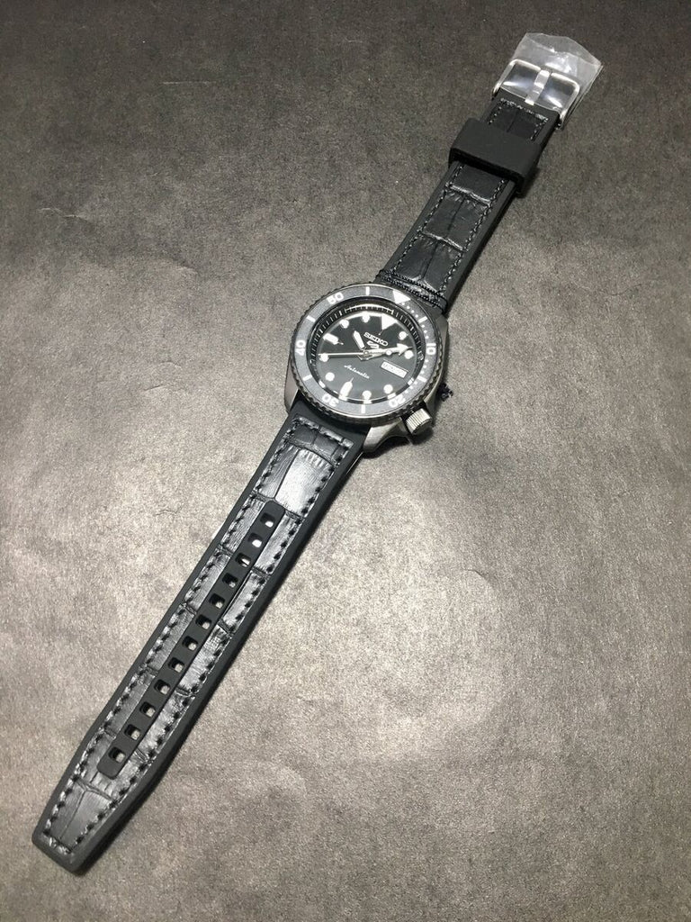 Seiko 5 Sports SRPD65K3 Automatic Men's Watch – Black Dial & Black Silicone Strap