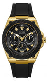 Guess W1049G5 Legacy Men's Watch – Black Dial & Black Rubber Strap
