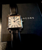 Marc Jacobs MJ1437 Vic Quartz Women's Watch – Silver Dial & Black Leather Strap