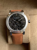 Burberry The City Black Dial Brown Leather Strap Watch for Men - BU9905