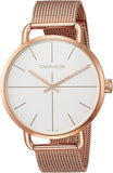 Calvin Klein Even White Dial Rose Gold Mesh Bracelet Watch for Women - K7B21626