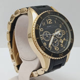 Marc Jacobs Rock Chronograph Black Dial Black Silicone Strap Watch for Women - MBM2552