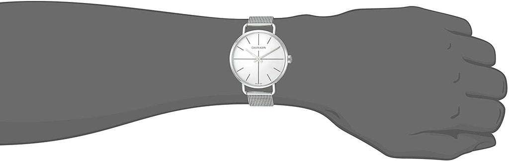 Calvin Klein Even Quartz White Dial Silver Steel Strap Watch for Women - K7B21126