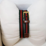 Gucci G-Frame Multicolored Dial Two Tone Nylon Strap Watch For Women - YA128527