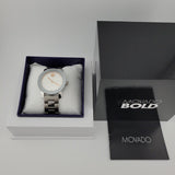 Movado Bold Silver Dial Silver Steel Strap Watch For Women - 3600084