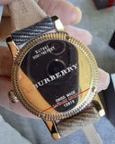 Burberry Utilitarian White Dial Multicolor Leather Strap Watch for Women - BU7851