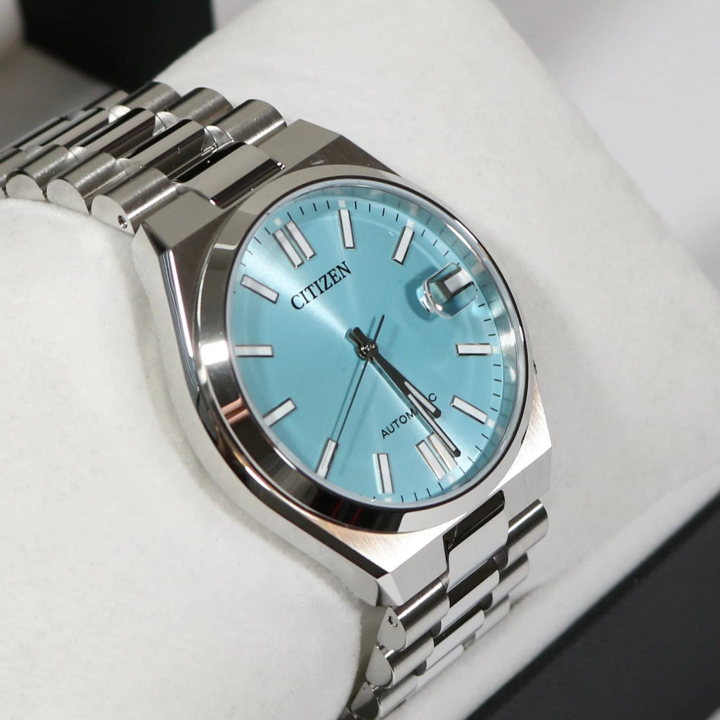 Citizen Tsuyosa NJ0151-88M Men's Automatic Watch – Turquoise Dial with Silver Steel Strap