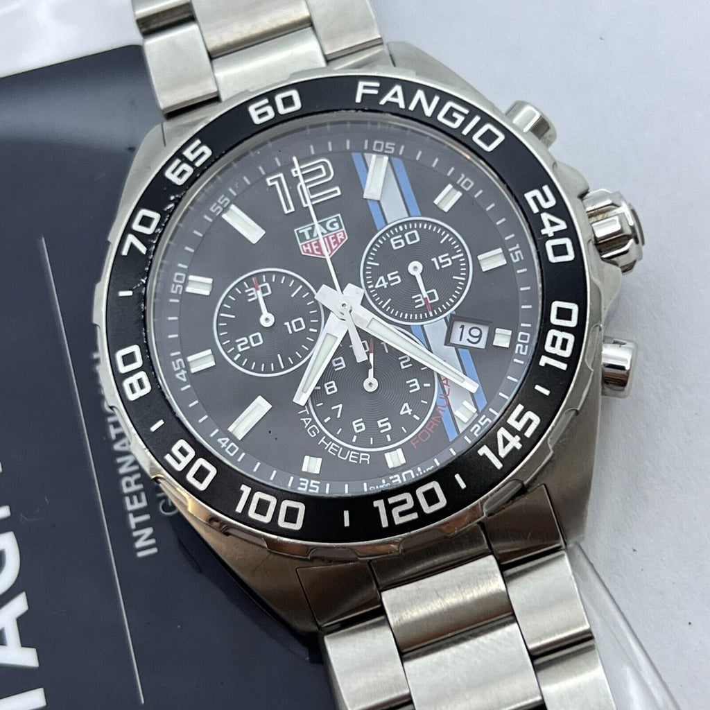 Tag Heuer Formula 1 Chronograph Black Dial Silver Steel Strap Watch for Men - CAZ101H.BA0842