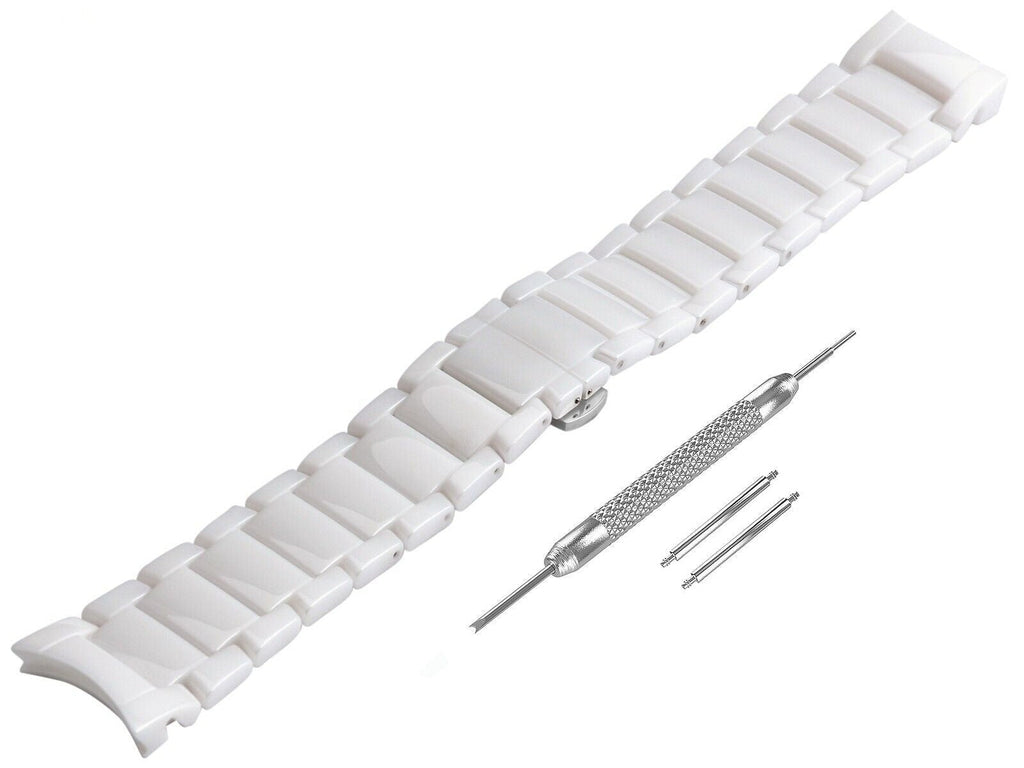 Emporio Armani Ceramica Chronograph White Dial White Strap Watch For Men - AR1453