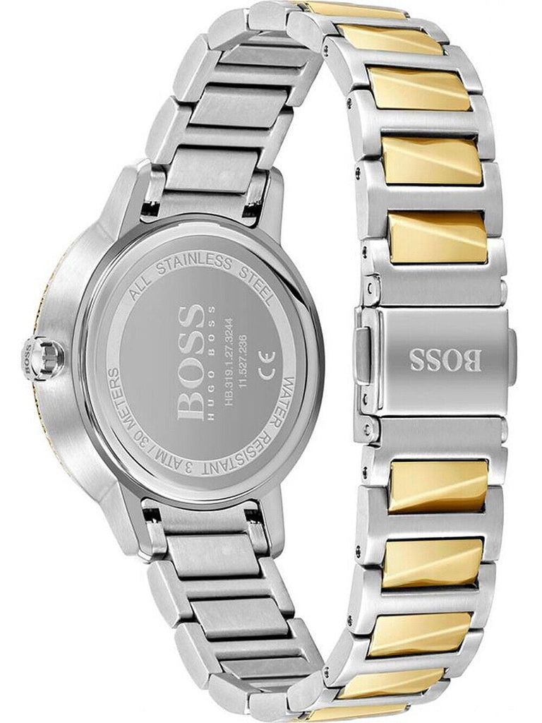 Hugo Boss Signature Silver Dial Two Tone Steel Strap Watch for Women - 1502568