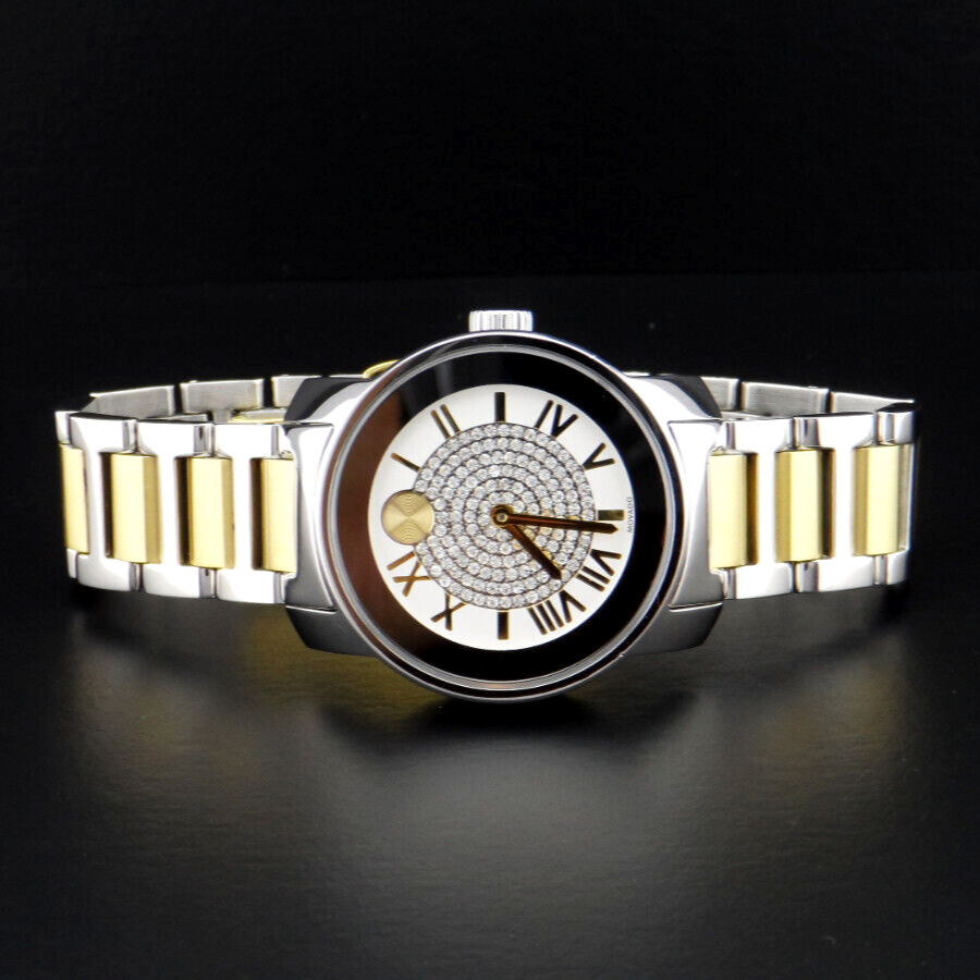 Movado Bold Silver Dial Two Tone Steel Strap Watch For Women - 3600256