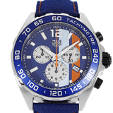 Tag Heuer Formula 1 Gulf Edition Blue Dial Blue Leather Strap Watch for Men - CAZ101N.FC8243