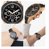 Marc Jacobs Rock Chronograph Black Dial Black Silicone Strap Watch for Women - MBM2553