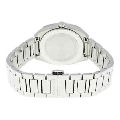 Gucci G Frame Quartz Diamonds Silver Dial Silver Steel Strap Watch For Women - YA142504