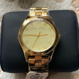 Marc Jacobs Henry Gold Dial Gold Steel Strap Watch for Women - MBM3211