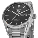 Tag Heuer Carrera Calibre 5 Automatic Black Dial Silver Steel Strap Watch for Men - WAR201A.BA0723