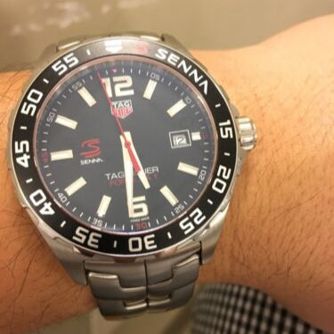 Tag Heuer Formula 1 Quartz Senna Limited Edition Black Dial Silver Steel Strap Watch for Men - WAZ1012.BA0883