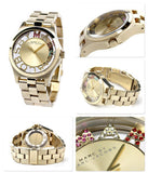 Marc Jacobs Henry Skeleton Gold Dial Gold Steel Strap Watch for Women - MBM3263