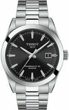Tissot T127.407.11.051.00 Gentleman Powermatic 80 Silicium Automatic Men's Watch – Black Dial & Silver Steel Bracelet