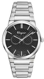 Salvatore Ferragamo SFHP01124 Sapphire Men's Watch – Black Dial & Silver Steel Bracelet