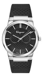 Salvatore Ferragamo SFHP01024 Sapphire Men's Watch – Black Dial & Black Silicone Strap