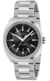 Gucci YA142301 GG2570 Quartz Men's Watch – Black Dial & Silver Steel Bracelet