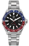Tag Heuer Aquaracer GMT Caliber 7 WAY201F.BA0927 Men’s Watch – Pepsi Black Dial with Stainless Steel Bracelet