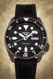 Seiko 5 Sports SRPD65K3 Automatic Men's Watch – Black Dial & Black Silicone Strap