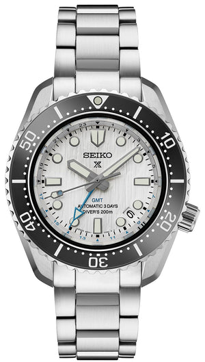 Seiko Prospex Sea Arctic Ocean GMT Limited Edition Silver Dial Silver Steel Strap Watch For Men - SPB439J1