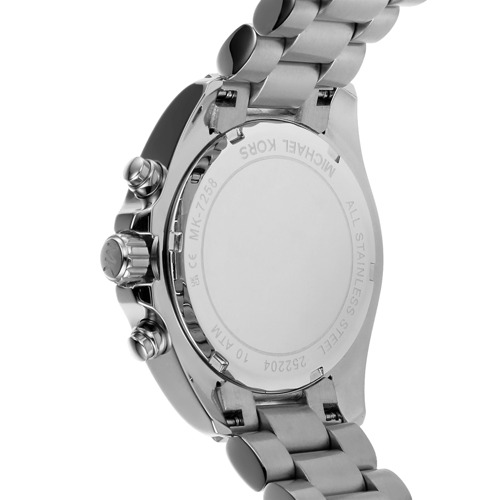 Michael Kors Bradshaw Chronograph White Dial Two Tone Steel Strap Watch For Women - MK7258