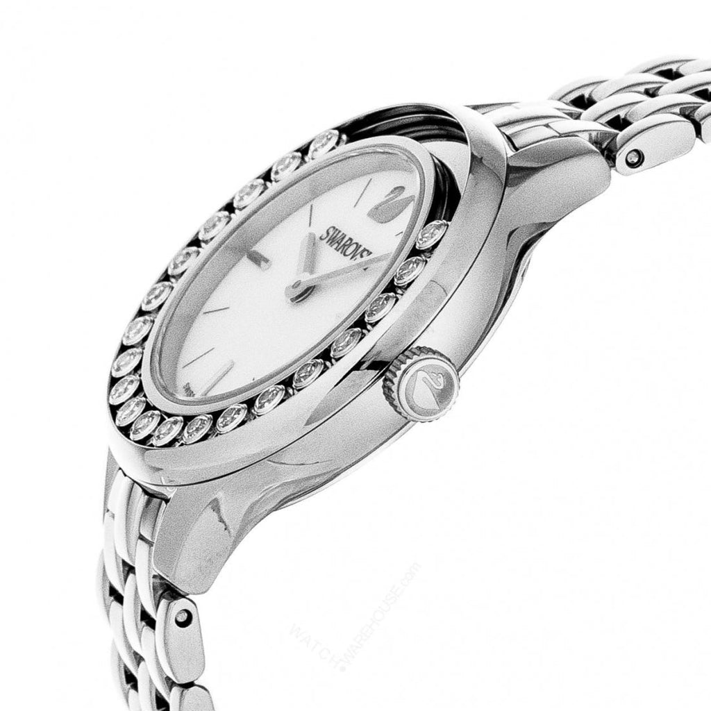 Swarovski Lovely Crystals Mini White Dial Silver Steel Strap Watch for Women - 5242901