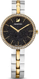 Swarovski 5644072 Cosmopolitan Women's Watch – Black Dial & Two-Tone Stainless Steel Strap