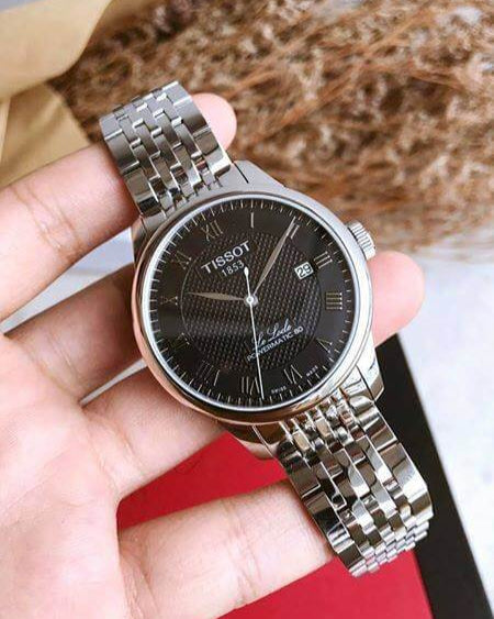 Tissot Le Locle Automatic Lady Black Dial Silver Steel Strap Watch For Women - T006.207.11.058.00