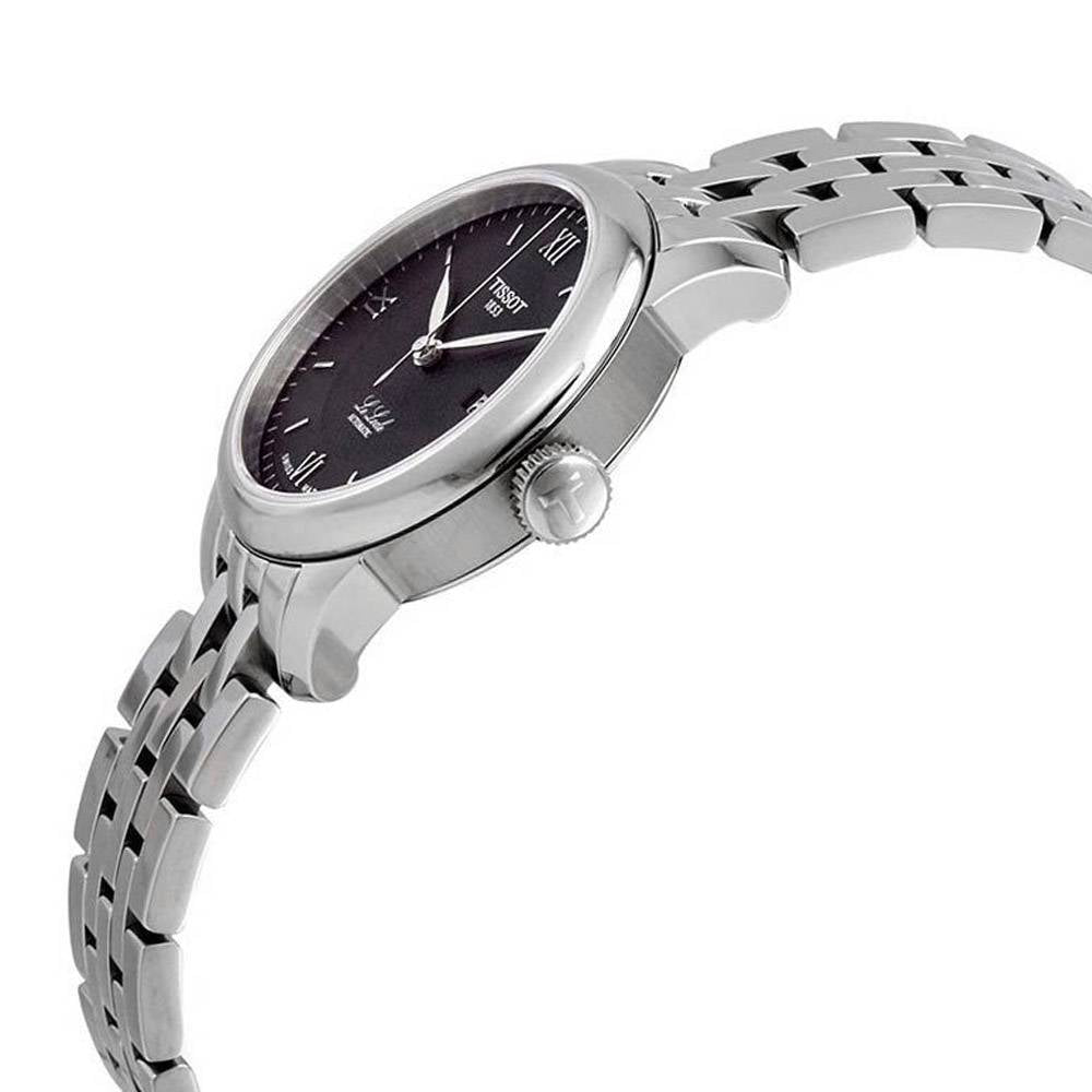 Tissot Le Locle Automatic Lady Black Dial Silver Steel Strap Watch For Women - T006.207.11.058.00
