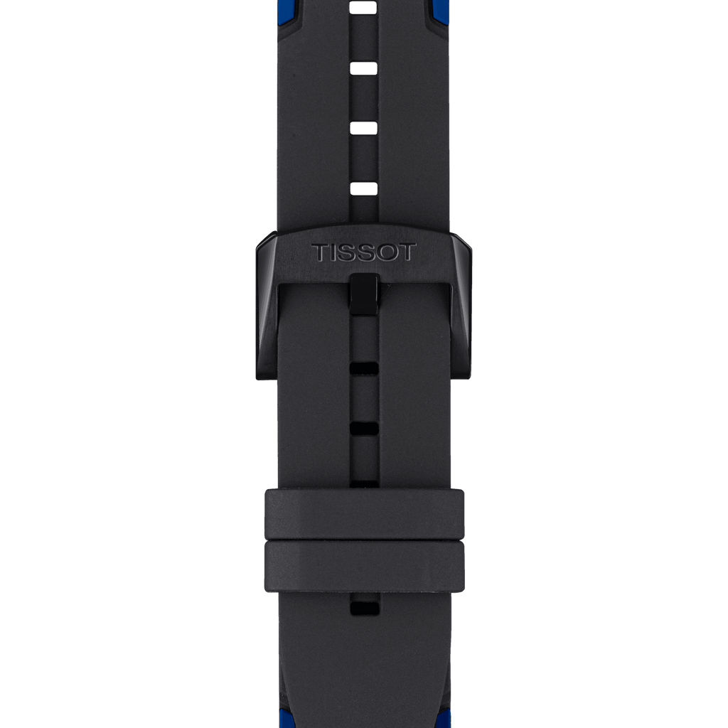 Tissot T Race Cycling Black Dial Two Tone Rubber Strap Watch For Men - T111.417.37.441.06