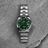 Tissot Gentleman Powermatic 80 Silicium Green Dial Silver Steel Strap Watch For Men - T127.407.11.091.01
