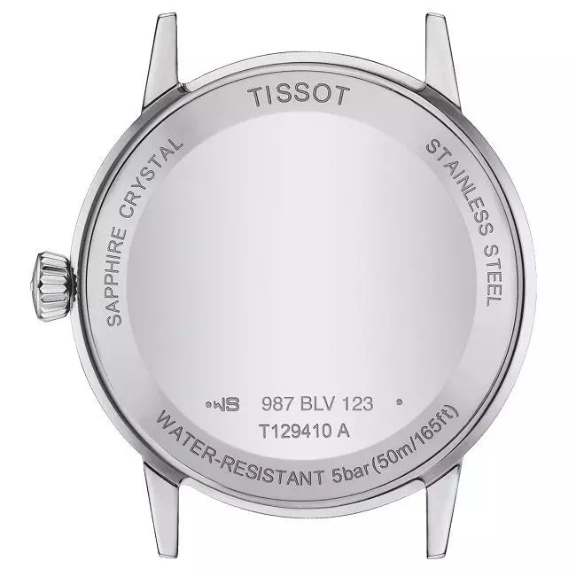 Tissot T Classic Dream White Dial Silver Steel Strap Watch For Men - T129.410.11.013.00