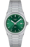 Tissot T137.210.11.091.00 PRX Quartz Unisex Watch – Green Dial & Silver Steel Strap