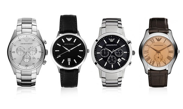 Emporio Armani Classic Quartz Black Dial Black Leather Strap Watch For Men - AR2429