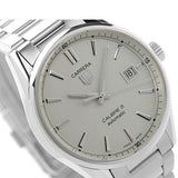 Tag Heuer Carrera Automatic Caliber 5 White Dial Silver Steel Strap Watch for Men - WAR211B.BA0782